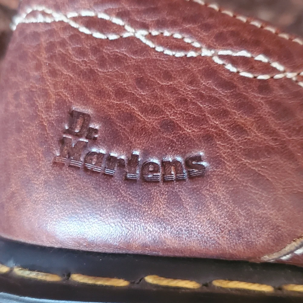 Dr. Martens Brown Leather Mary Jane Shoes - Picture 4 of 11